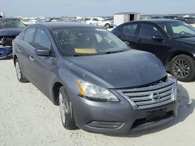 3N1AB7AP8FL657257 - 2015 NISSAN SENTRA S GRAY photo 1