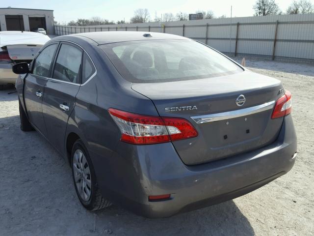 3N1AB7AP8FL657257 - 2015 NISSAN SENTRA S GRAY photo 3