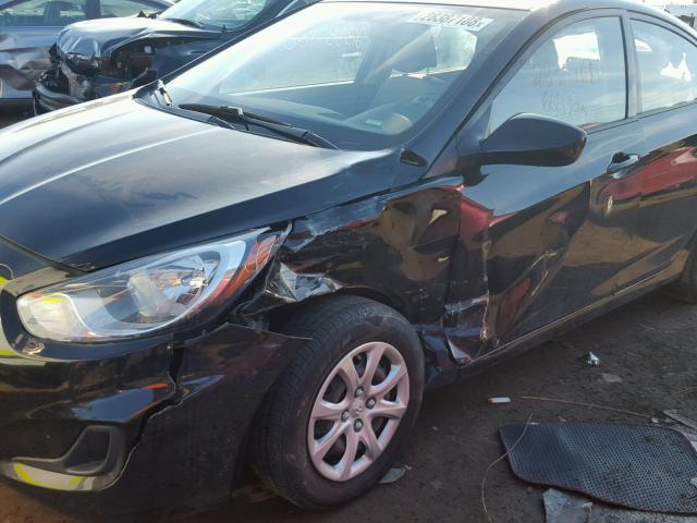 KMHCT4AE1EU764277 - 2014 HYUNDAI ACCENT GLS BLACK photo 10