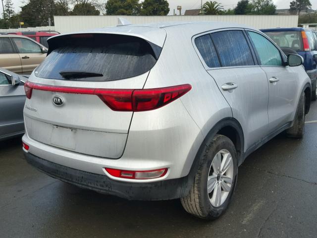 KNDPM3AC3J7329863 - 2018 KIA SPORTAGE L SILVER photo 4