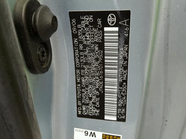 JTKDE167670179502 - 2007 TOYOTA SCION TC 蓝色 照片 10