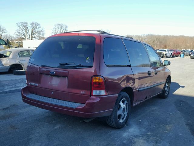 2FMZA51442BA31249 - 2002 FORD WINDSTAR L MAROON photo 4