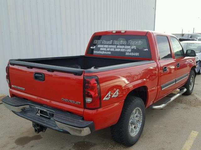 2GCEK13T841396197 - 2004 CHEVROLET SILVERADO RED photo 4