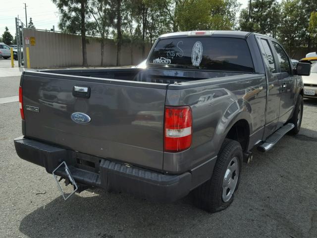 1FTRX12W67KC44342 - 2007 FORD F150 CHARCOAL photo 4