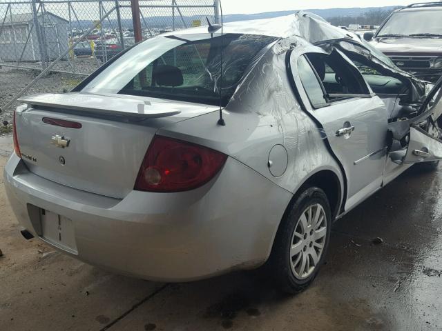 1G1AT58H197160985 - 2009 CHEVROLET COBALT LT SILVER photo 4