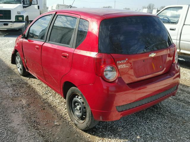 KL1TD6DE4BB150167 - 2011 CHEVROLET AVEO LS RED photo 3