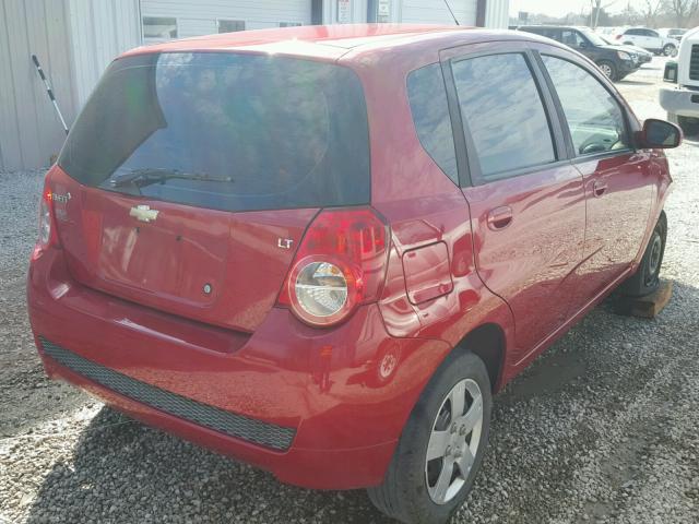 KL1TD6DE4BB150167 - 2011 CHEVROLET AVEO LS RED photo 4