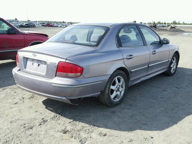 KMHWF35H45A206394 - 2005 HYUNDAI SONATA GLS GRAY photo 4