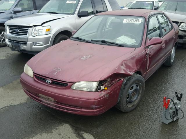 1NXBR18E1WZ138809 - 1998 TOYOTA COROLLA VE MAROON photo 2