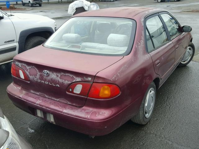 1NXBR18E1WZ138809 - 1998 TOYOTA COROLLA VE MAROON photo 4