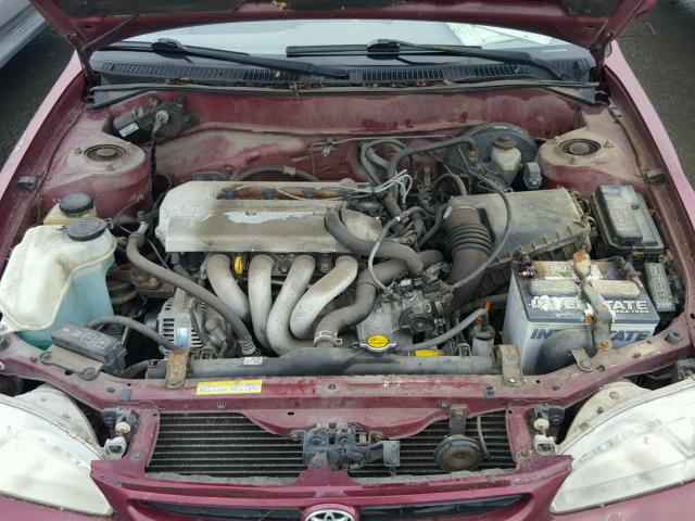 1NXBR18E1WZ138809 - 1998 TOYOTA COROLLA VE MAROON photo 7