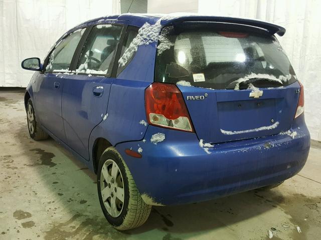 KL1TD66698B060317 - 2008 CHEVROLET AVEO BASE Mavi foto 3