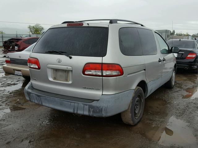 4T3ZF19C82U478030 - 2002 TOYOTA SIENNA CE SILVER photo 4