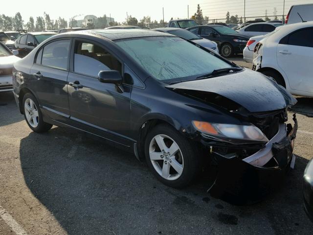 1HGFA16826L060784 - 2006 HONDA CIVIC EX BLACK photo 1