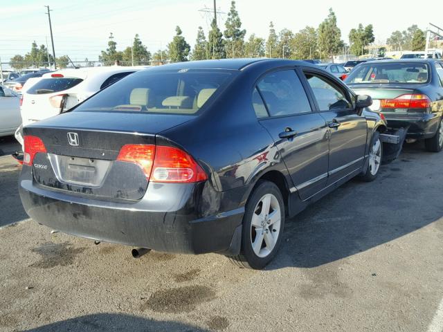 1HGFA16826L060784 - 2006 HONDA CIVIC EX BLACK photo 4