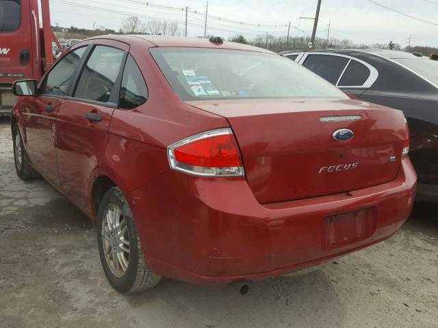 1FAHP35N89W143573 - 2009 FORD FOCUS SE RED photo 3