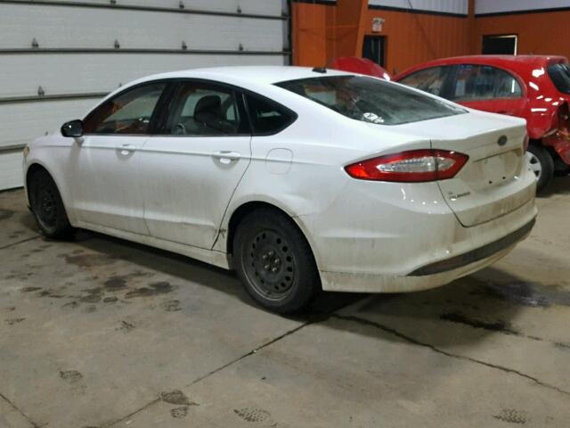 3FA6P0H79DR121290 - 2013 FORD FUSION SE WHITE photo 3