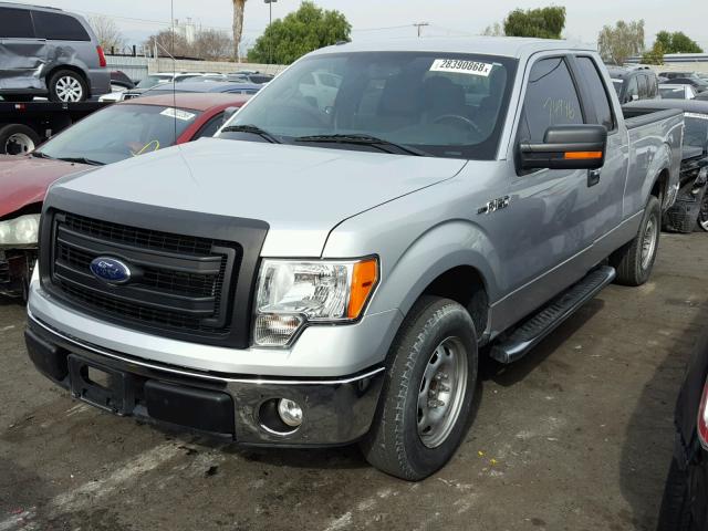 1FTEX1CM4EKD37837 - 2014 FORD F150 SUPER SILVER photo 2