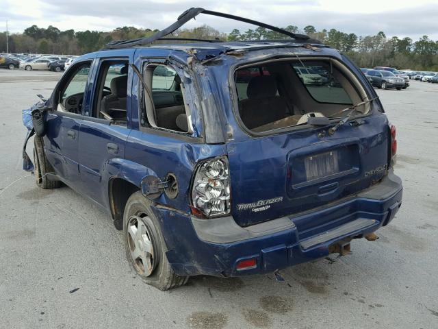 1GNDT13S622387115 - 2002 CHEVROLET TRAILBLAZE BLUE photo 3