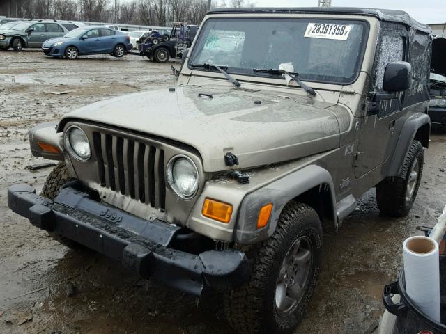 1J4FA39S85P311598 - 2005 JEEP WRANGLER X TAN photo 2