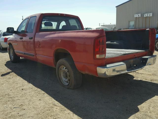 3D7KR28C95G866314 - 2005 DODGE RAM 2500 S RED photo 3