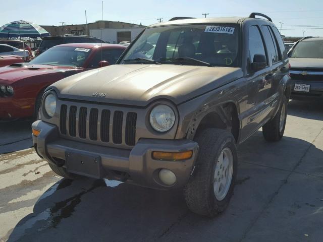 1J4GL58K02W138706 - 2002 JEEP LIBERTY LI TAN photo 2