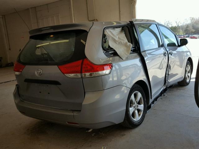 5TDZK3DC2DS385555 - 2013 TOYOTA SIENNA BAS GRAY photo 4