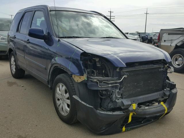 JHLRD78895C065307 - 2005 HONDA CR-V EX BLUE photo 1