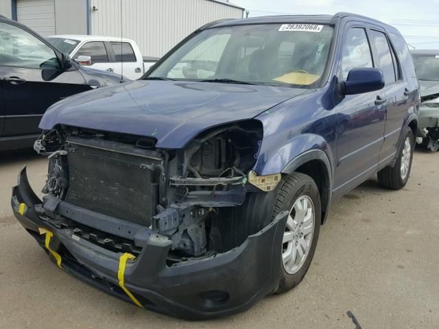 JHLRD78895C065307 - 2005 HONDA CR-V EX BLUE photo 2