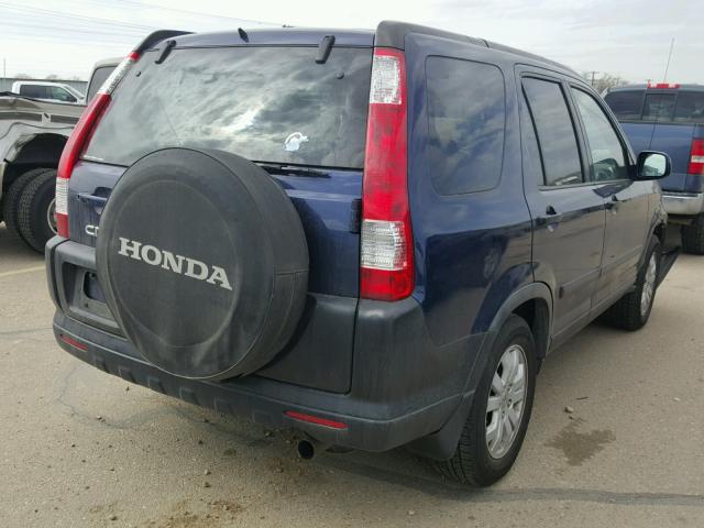 JHLRD78895C065307 - 2005 HONDA CR-V EX BLUE photo 4