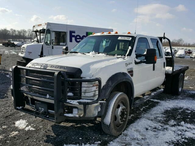 1FDXW46R38EB26454 - 2008 FORD F450 SUPER WHITE photo 2