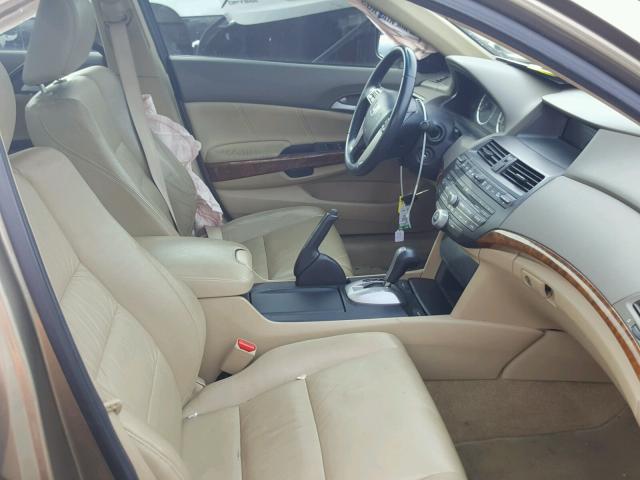 1HGCP2F87AA140416 - 2010 HONDA ACCORD EXL TAN photo 5