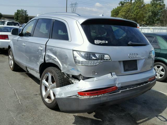 WA1BY74L47D043302 - 2007 AUDI Q7 3.6 QUA SILVER photo 3