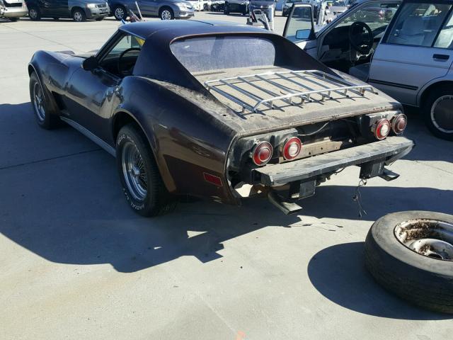 1Z37T4S405873 - 1974 CHEVROLET CORVETTE BROWN photo 3