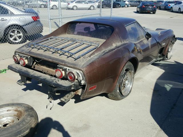 1Z37T4S405873 - 1974 CHEVROLET CORVETTE BROWN photo 4