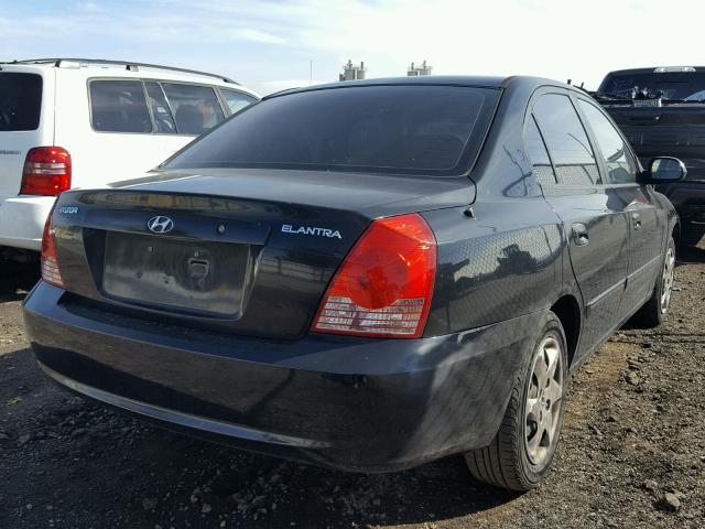 KMHDN46D65U167575 - 2005 HYUNDAI ELANTRA GL BLACK photo 4