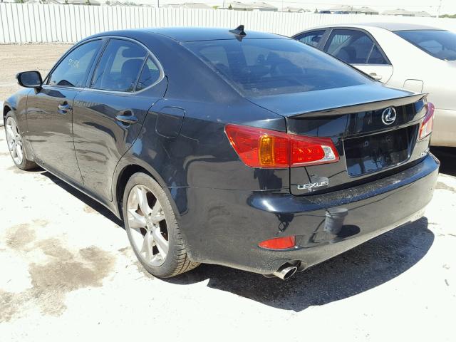 JTHBF5C20A5110308 - 2010 LEXUS IS 250 BLACK photo 3