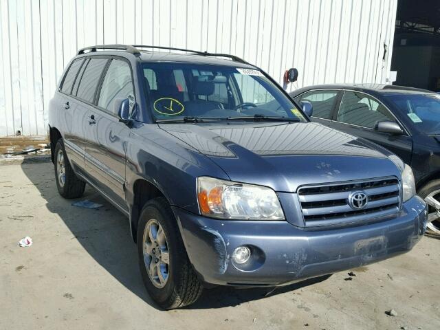 JTEEP21A540048048 - 2004 TOYOTA HIGHLANDER BLUE photo 1