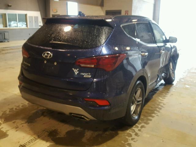 5XYZUDLB2HG474201 - 2017 HYUNDAI SANTA FE S BLUE photo 4