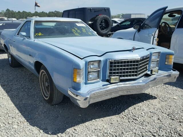 7A48S177253 - 1977 FORD RANCHERO BLUE photo 1