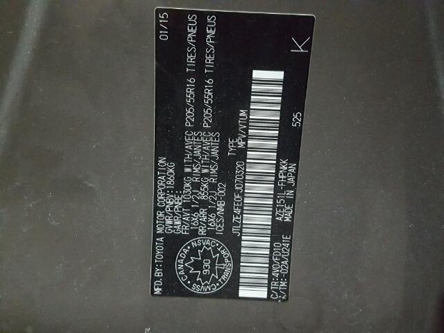 JTLZE4FE0FJ070320 - 2015 TOYOTA SCION XB GOLD photo 10