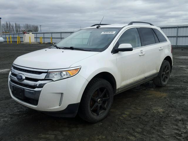 2FMDK4KC9DBA03540 - 2013 FORD EDGE LIMIT WHITE photo 2