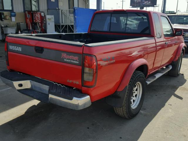 1N6ED26T5YC417645 - 2000 NISSAN FRONTIER K RED photo 4