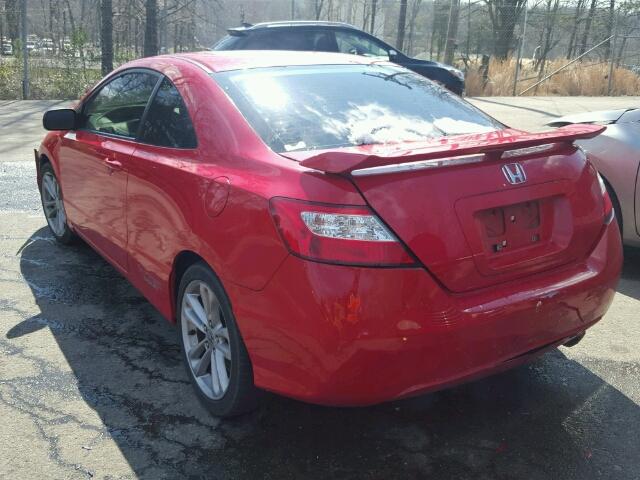 2HGFG21567H704724 - 2007 HONDA CIVIC SI RED photo 3