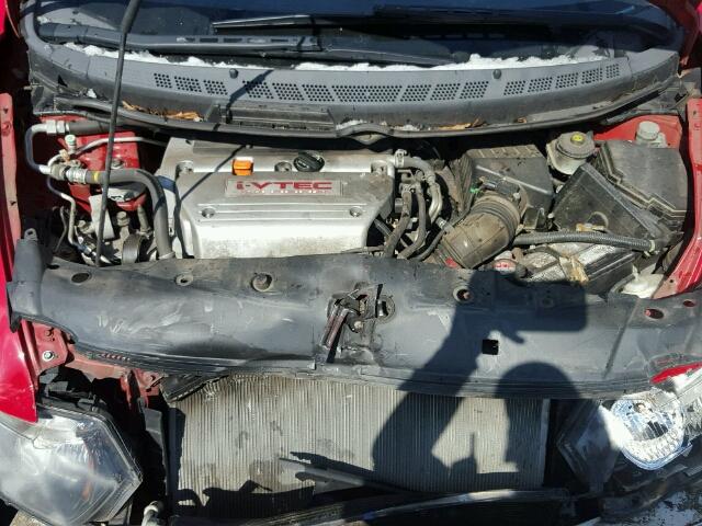 2HGFG21567H704724 - 2007 HONDA CIVIC SI RED photo 7