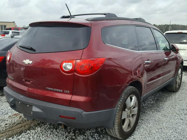 1GNER33D59S172173 - 2009 CHEVROLET TRAVERSE L BURGUNDY photo 4