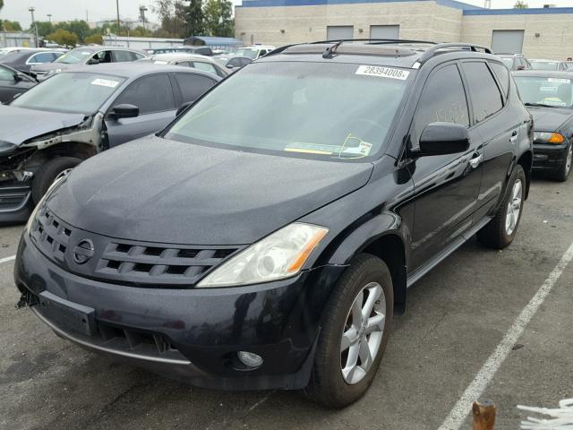 JN8AZ08T65W318271 - 2005 NISSAN MURANO SL BLACK photo 2