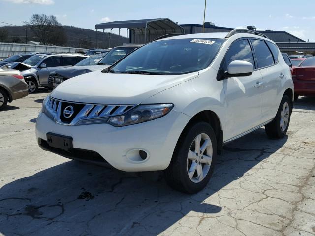 JN8AZ18W59W212805 - 2009 NISSAN MURANO S WHITE photo 2