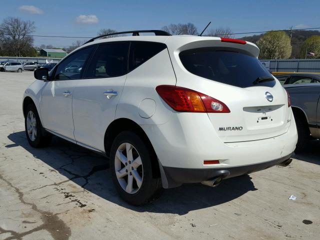 JN8AZ18W59W212805 - 2009 NISSAN MURANO S WHITE photo 3