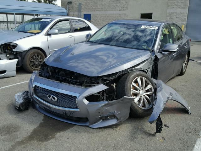 JN1EV7AP6HM733009 - 2017 INFINITI Q50 PREMIU GRAY photo 2